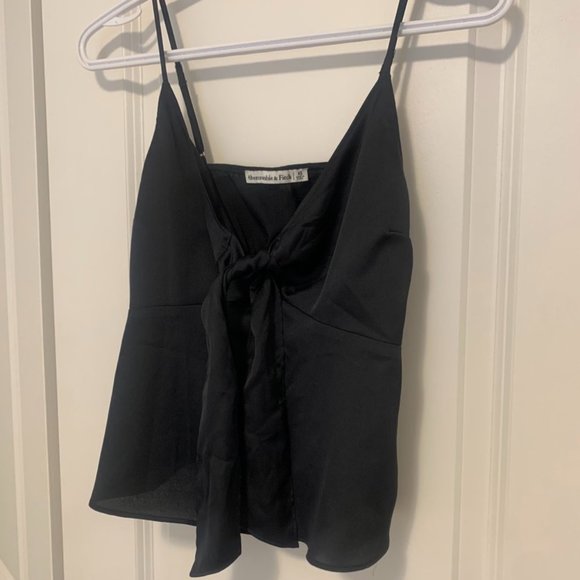 Abercrombie & Fitch Satin Front-Tie Cami - Picture 2 of 5